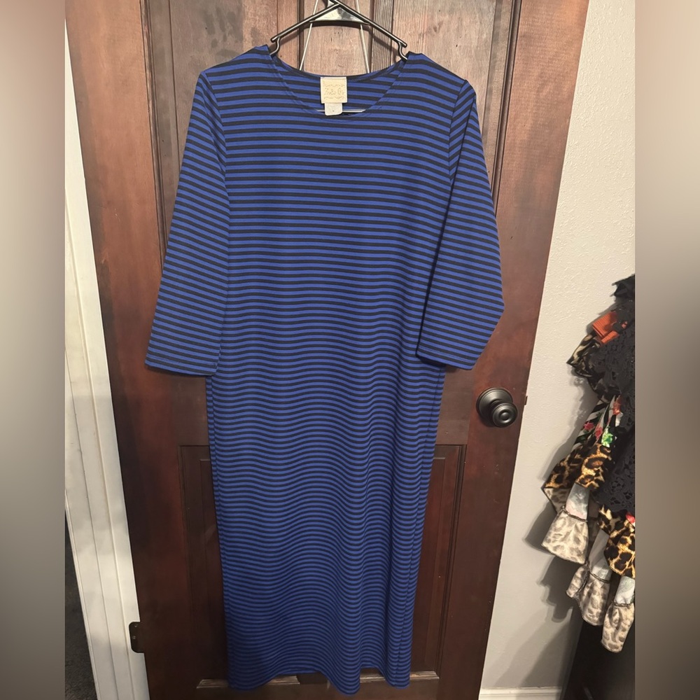 Zadie Bs Blue Striped Maxi Dress
